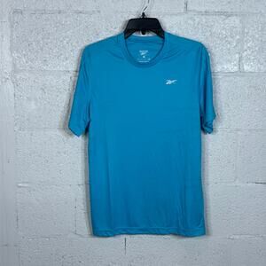 Reebok Men's Training Moisture-Wicking Tech T-Shirt, Recovery Blue, Medium